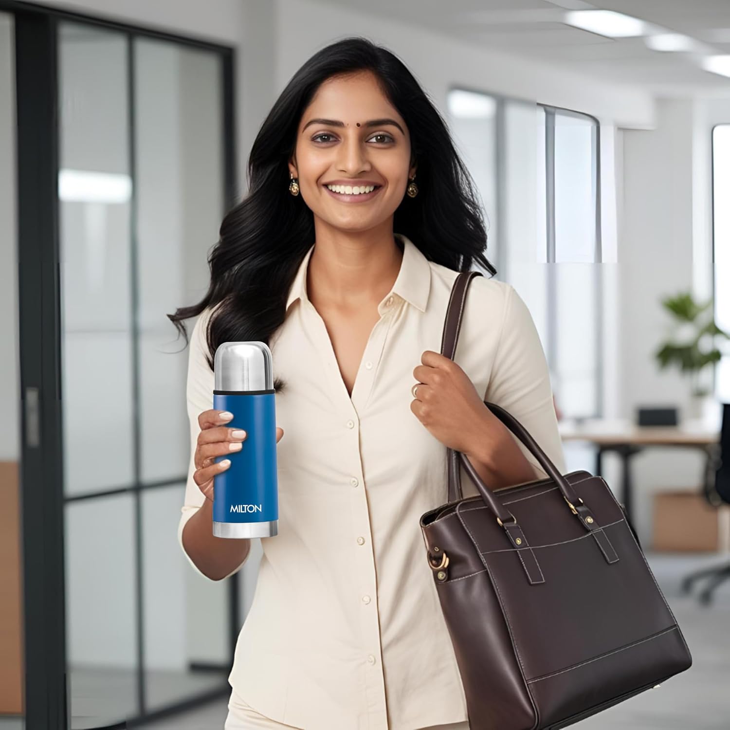 Personalized Eco-Flip Thermosteel Thermos Flask (Milton)