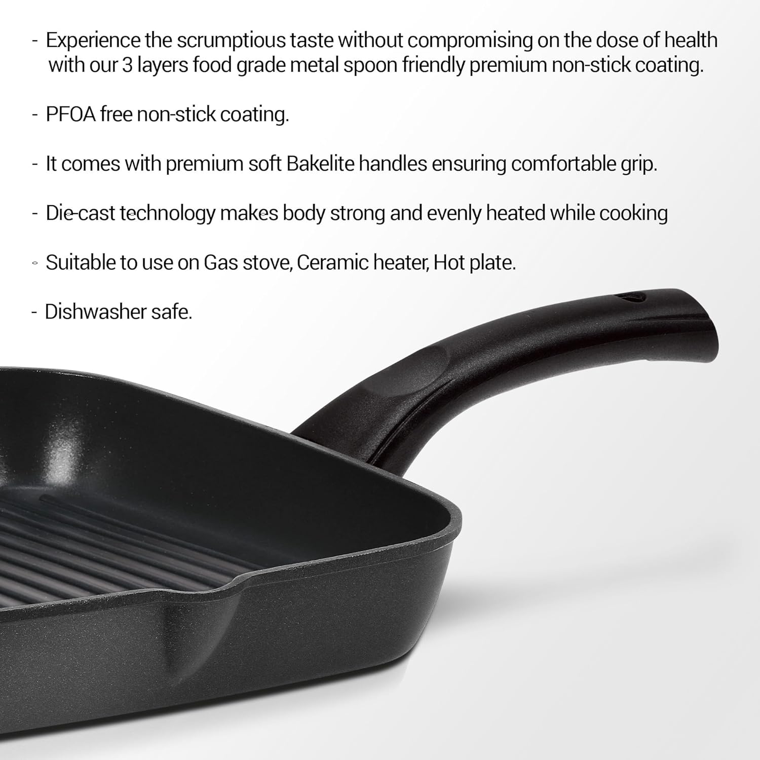 Induction Pan Procook Buy Grill Pan Induction Die Cast Online in India at Best Price | Milton ...