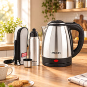 Go Electro Kettle 1.5 L + Flip Lid Bottle 350 ML Combo (Milton)