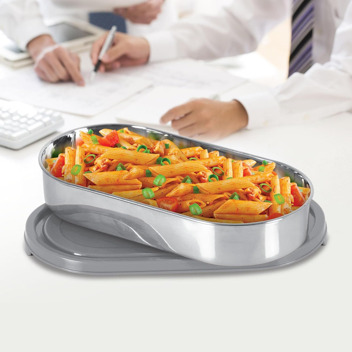 Steel Slider Stainless Steel Container (Milton) - Gray / 675 ml