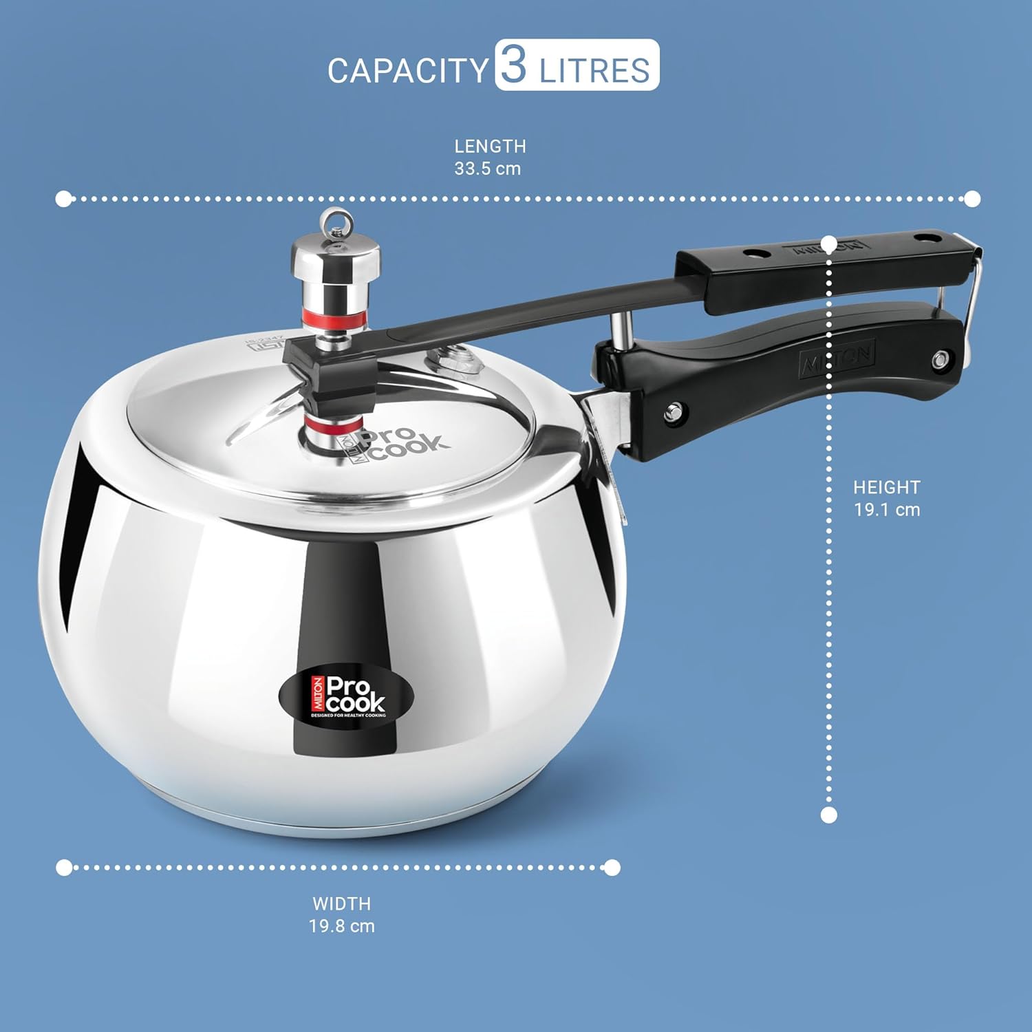 Curve Stainless Steel Pressure Cooker Inner Lid (Milton Procook)