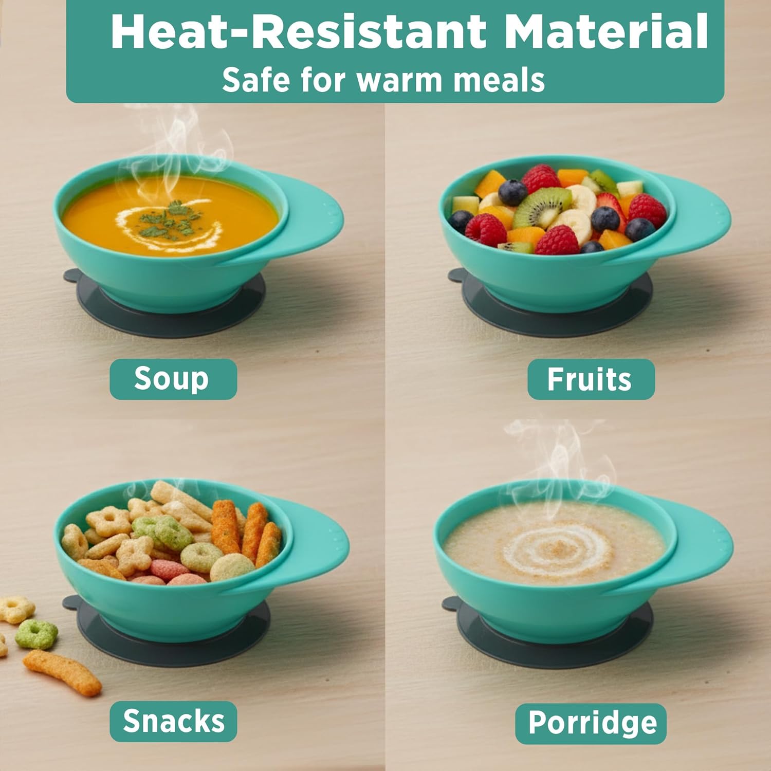 Suction Bowl With Lid Spoon For Baby (Milton)