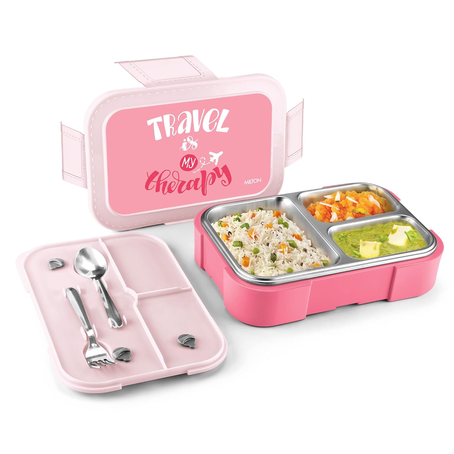 Bravo 3 Steel Thermoware Lunchbox (Milton)