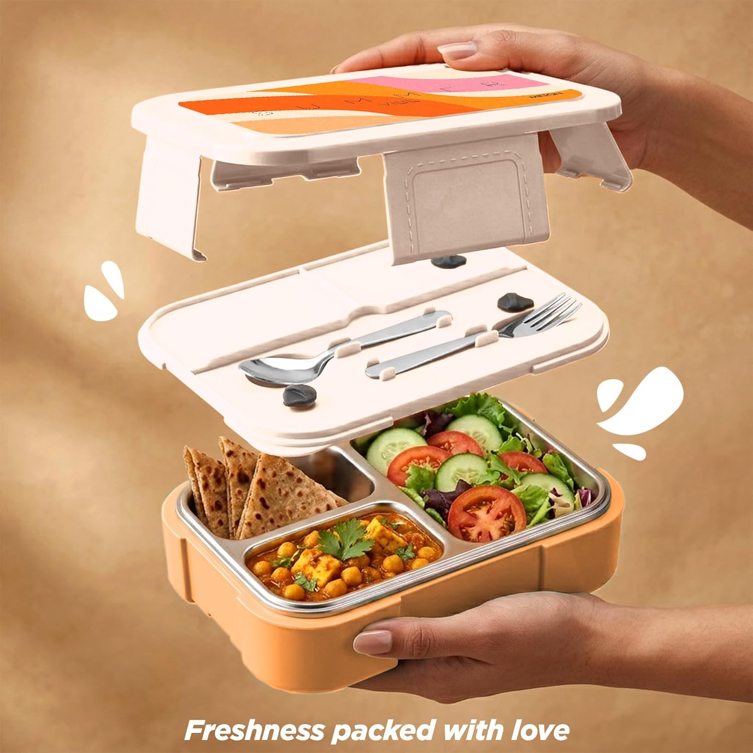 Bravo 3 Steel Thermoware Lunchbox (Milton)