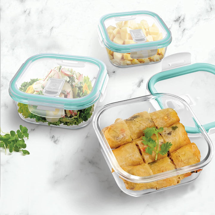 Clip Fresh Square Glass Container