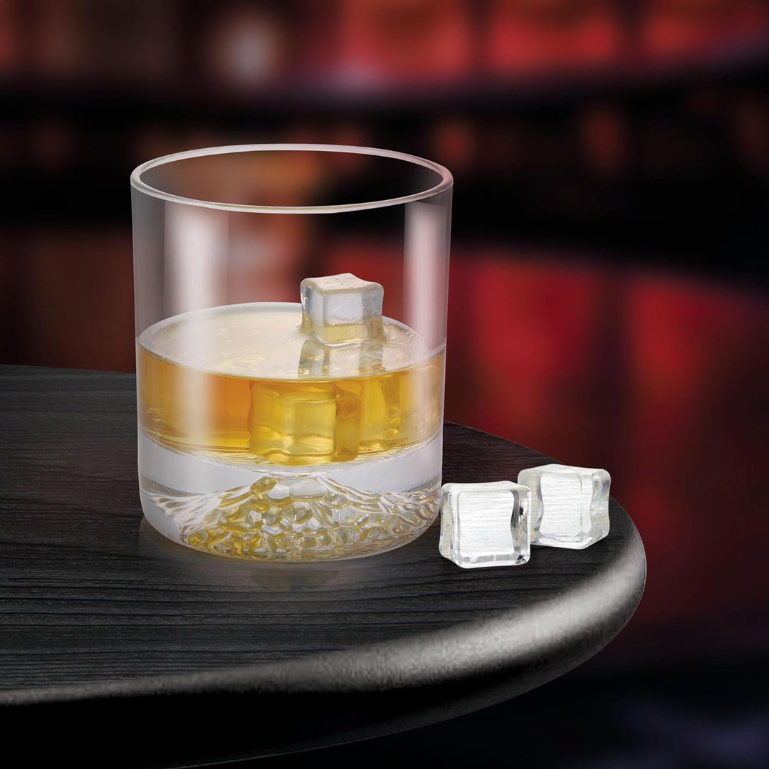 3D Gabbro On The Rocks Glass Water Tumblers