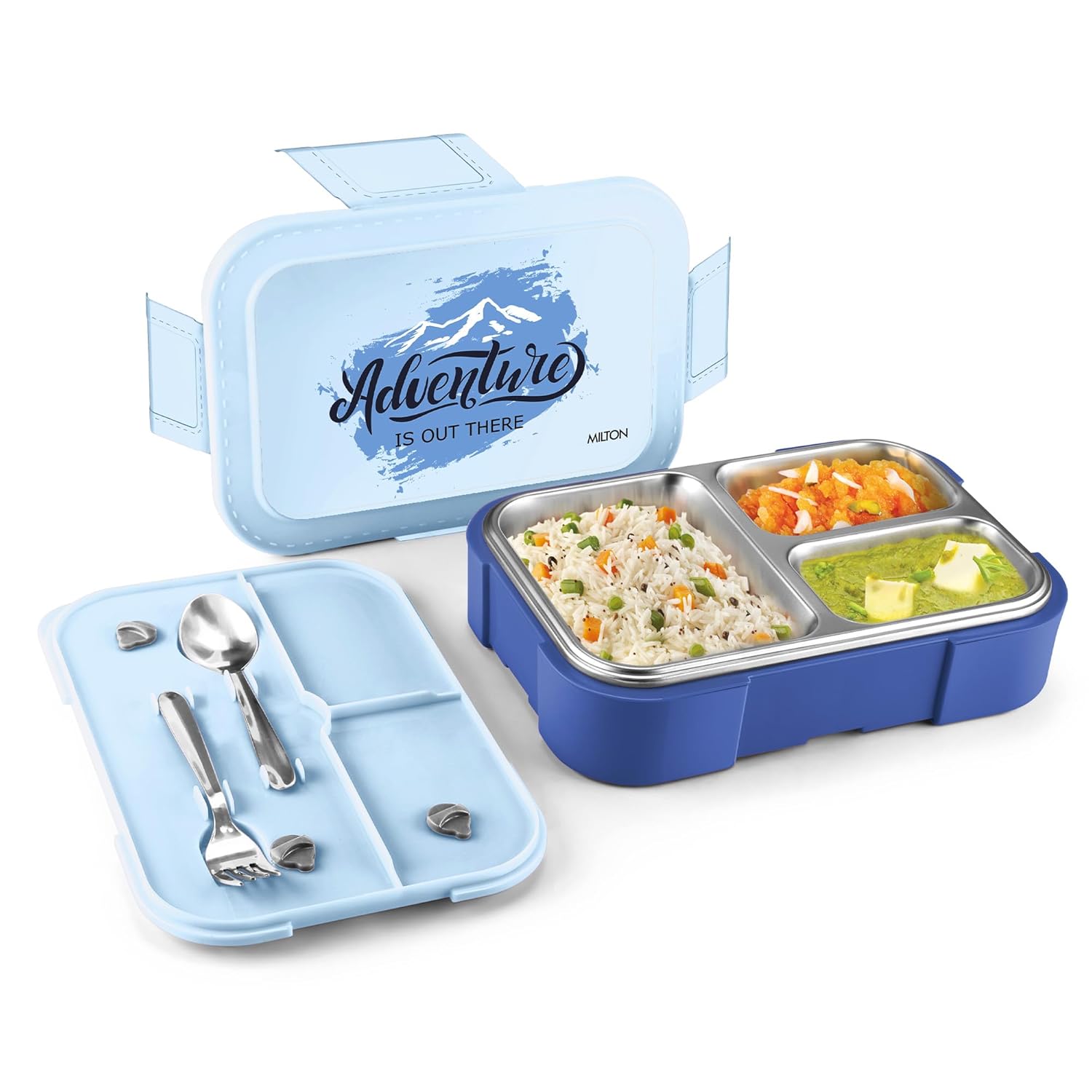 Bravo 3 Steel Thermoware Lunchbox (Milton)