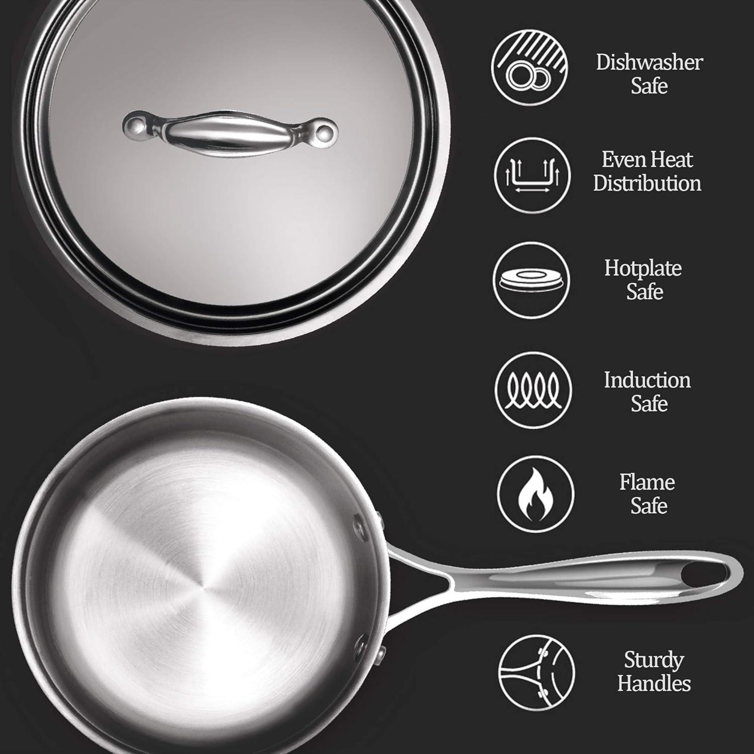 {Steel | 14 cm,Steel | 16 cm,Steel | 18 cml}