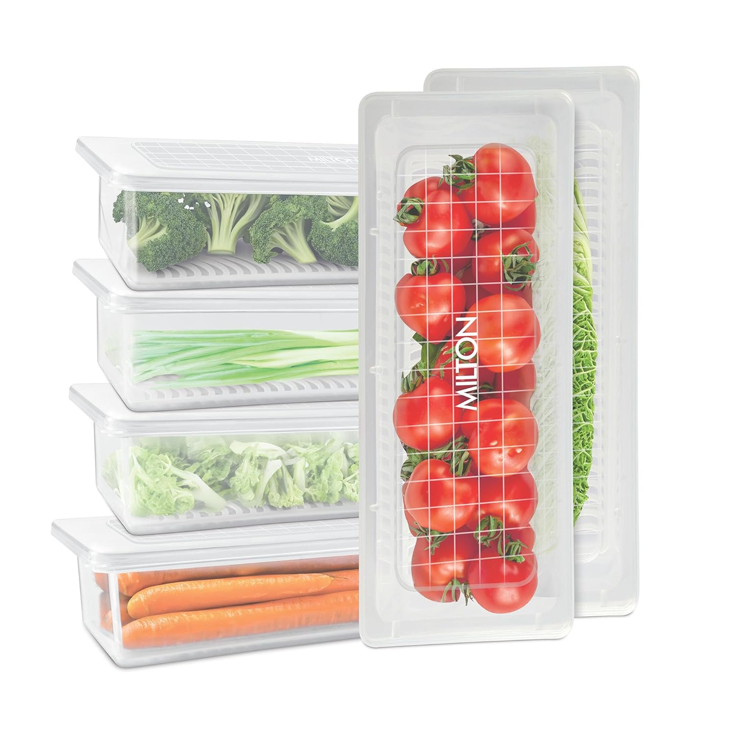 Cryo Fridge Storage Boxes Set of 6 Fridge Organizer Container (Milton)
