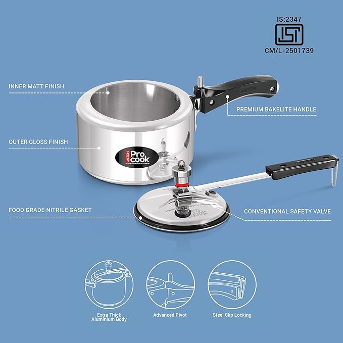 Pressure Cooker Inner Lid Aluminium Induction Features