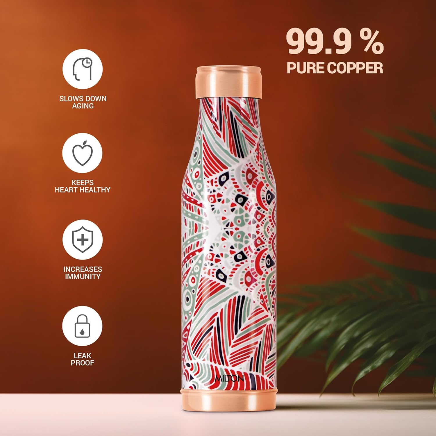 Buy Copper Charge Design Bottle Online at Best Price | Milton