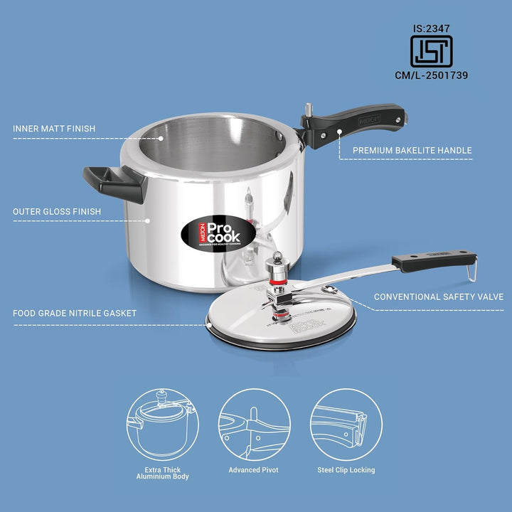 Aluminum Pressure Cooker Inner Lid Induction (Milton Procook)