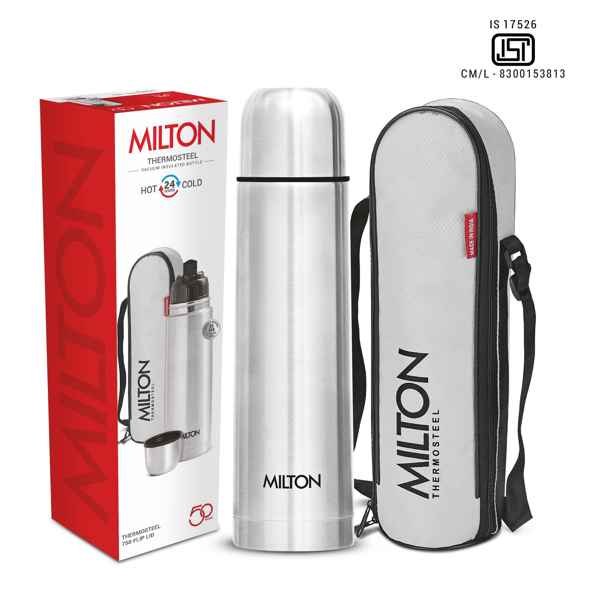 Buy Thermosteel with Flip Lid Bottle Online Milton