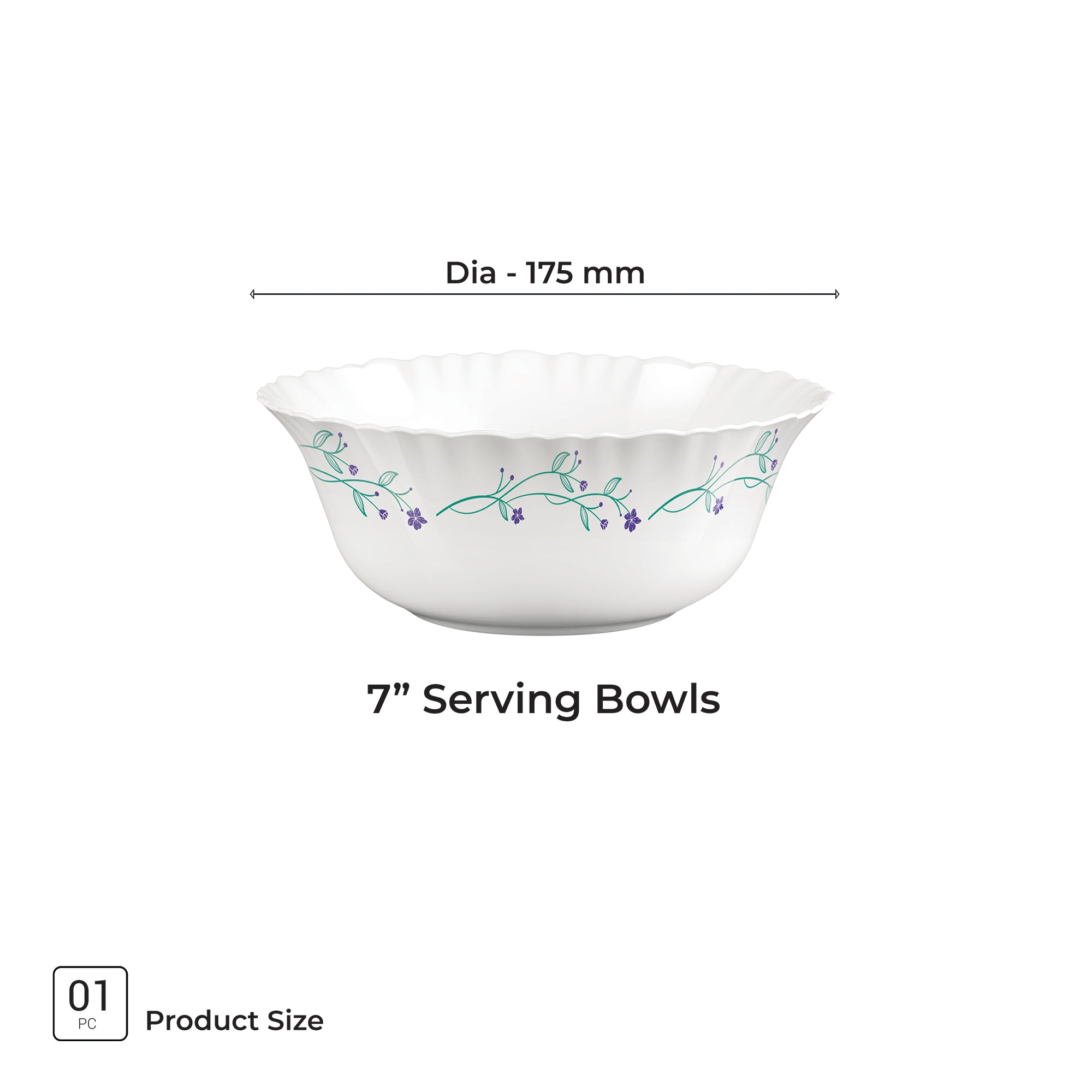 Aurelia Collection Serving Bowl 1 Pc - MUREL (Treo by Milton)