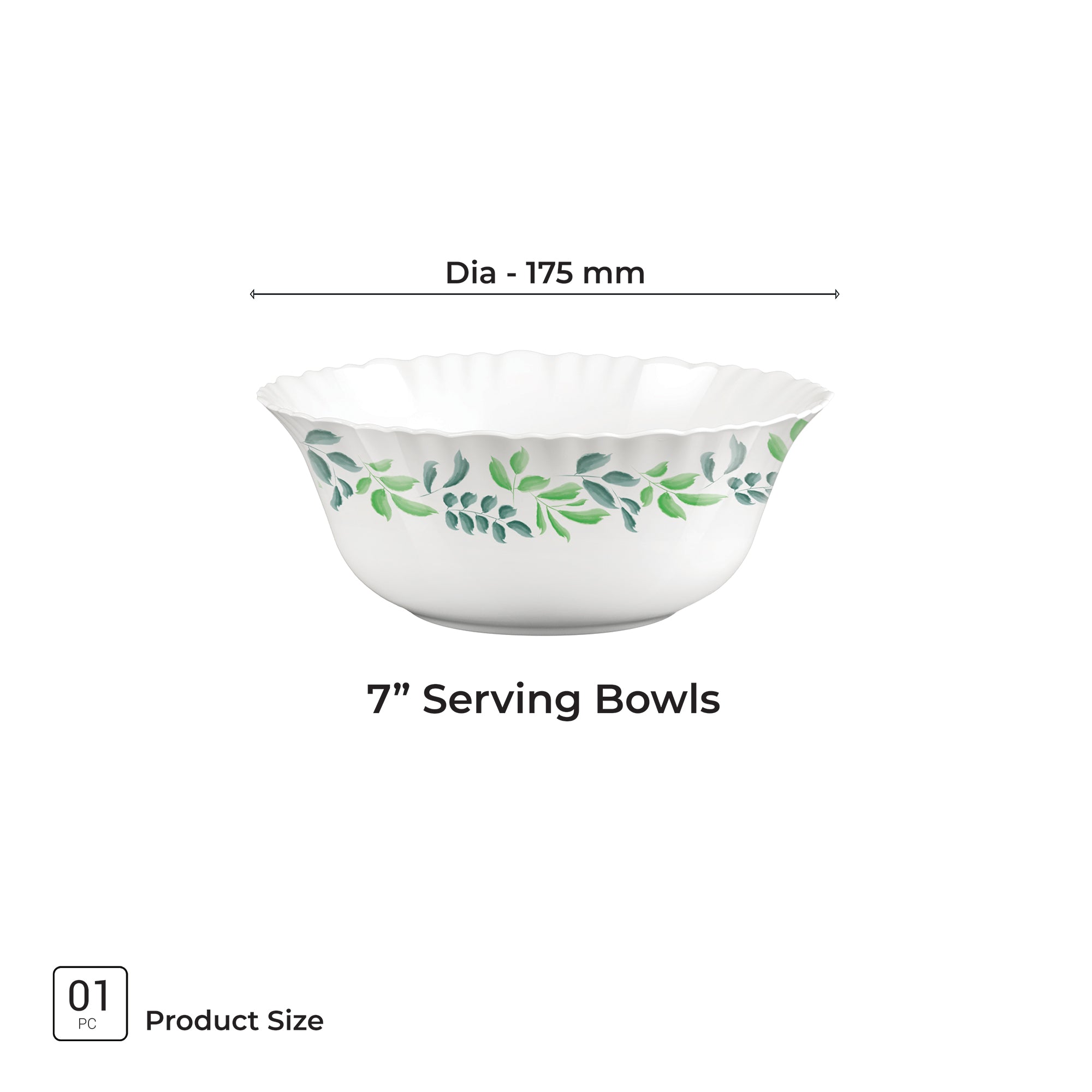 Aurelia Collection Serving Bowl 1 Pc - VERDINIA (Treo by Milton)