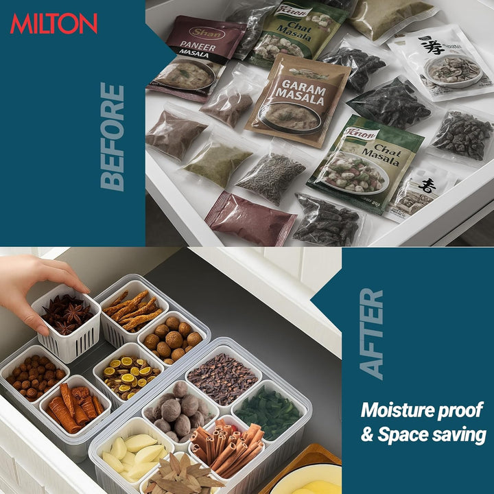 6 Grid Fridge Storage Containers (Milton)