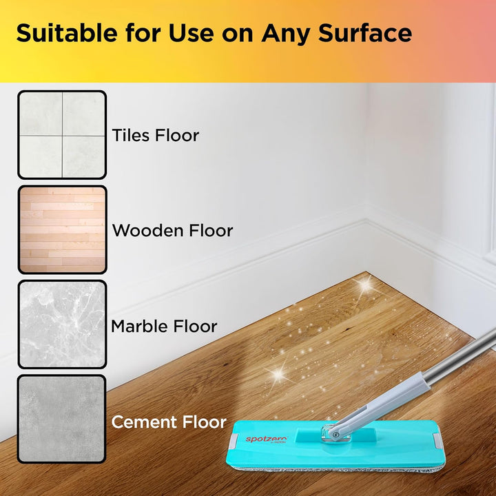 Stainless Steel Flat Mop With Bucket (Spotzero By Milton)