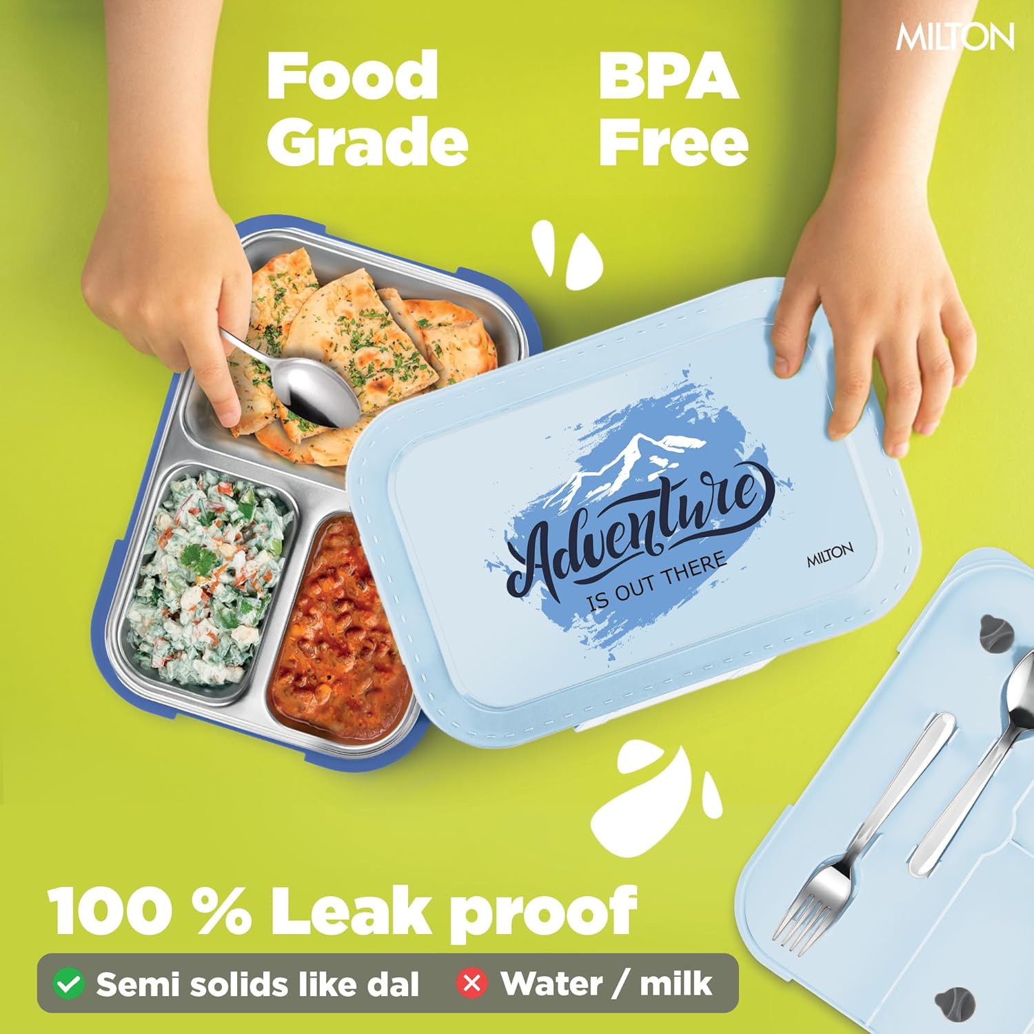 Bravo 3 Steel Thermoware Lunchbox (Milton)