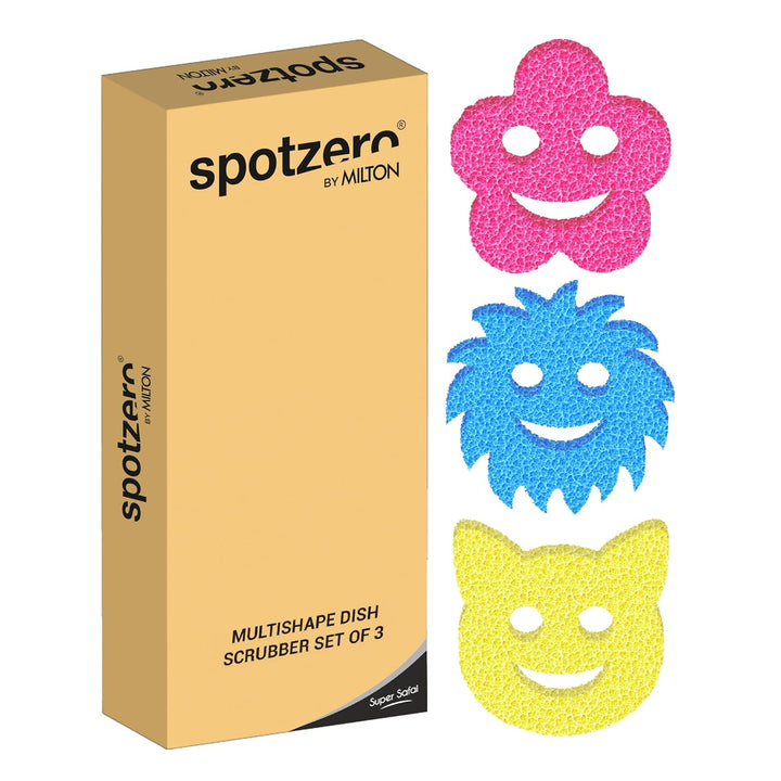 Multi-Shape, Dual-Sided Dish Scrubber - Set of 3 (Spotzero By Milton)