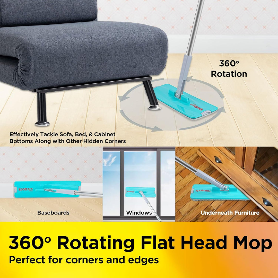 Stainless Steel Flat Mop With Bucket (Spotzero By Milton)
