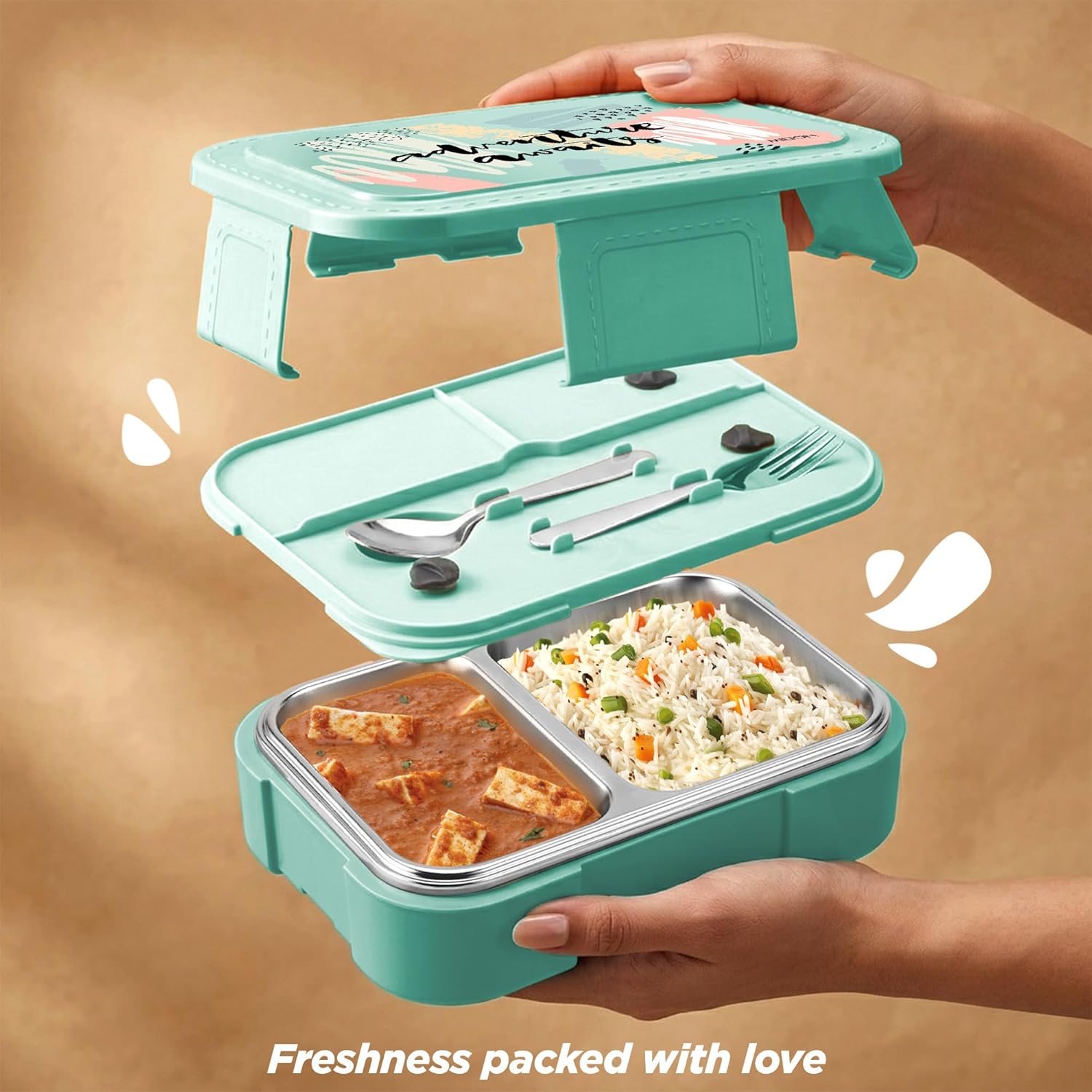 Bravo 2 Steel Thermoware Lunchbox (Milton)