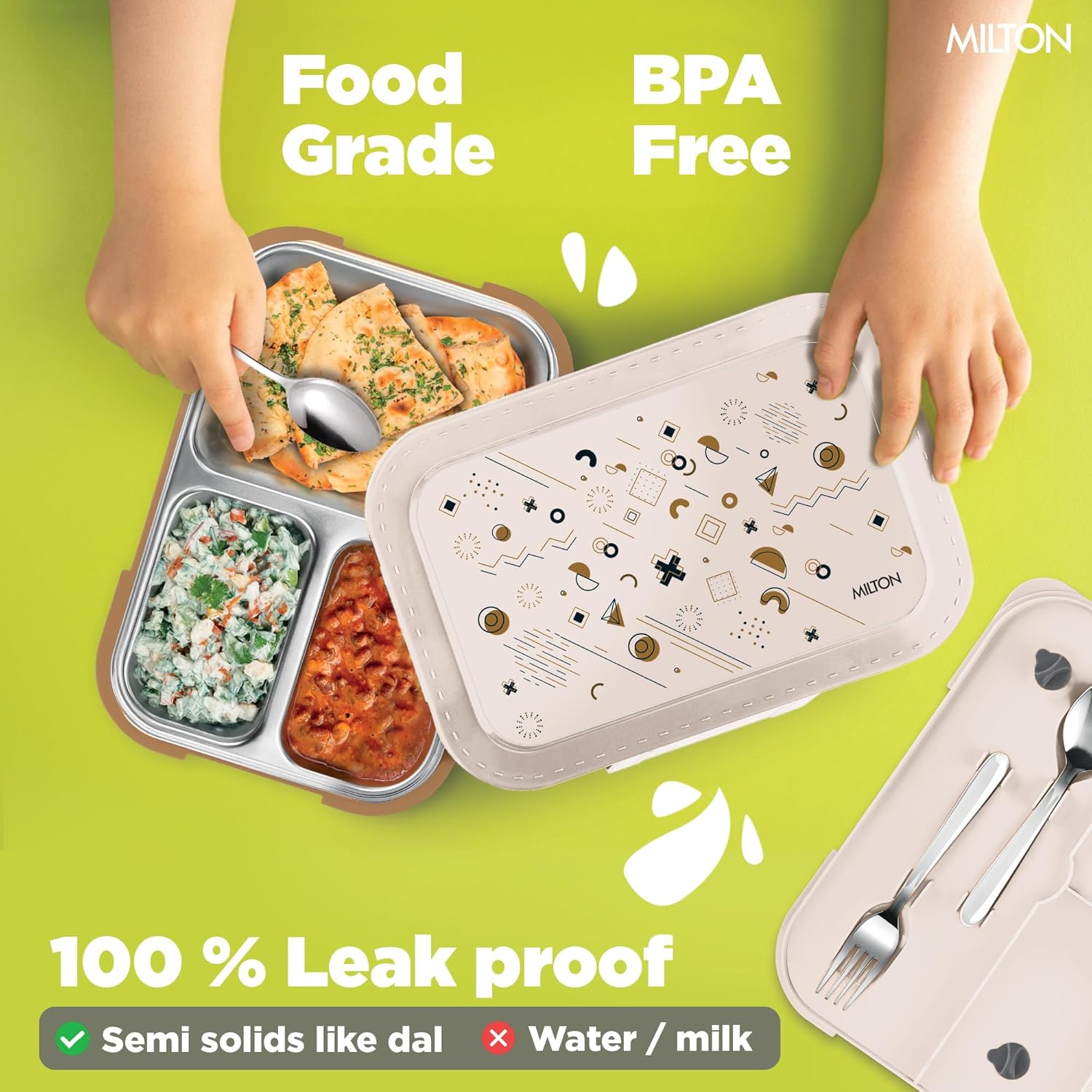 Bravo 3 Steel Thermoware Lunchbox (Milton)