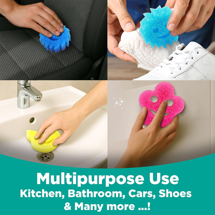 Multi-Shape, Dual-Sided Dish Scrubber - Set of 3 (Spotzero By Milton)