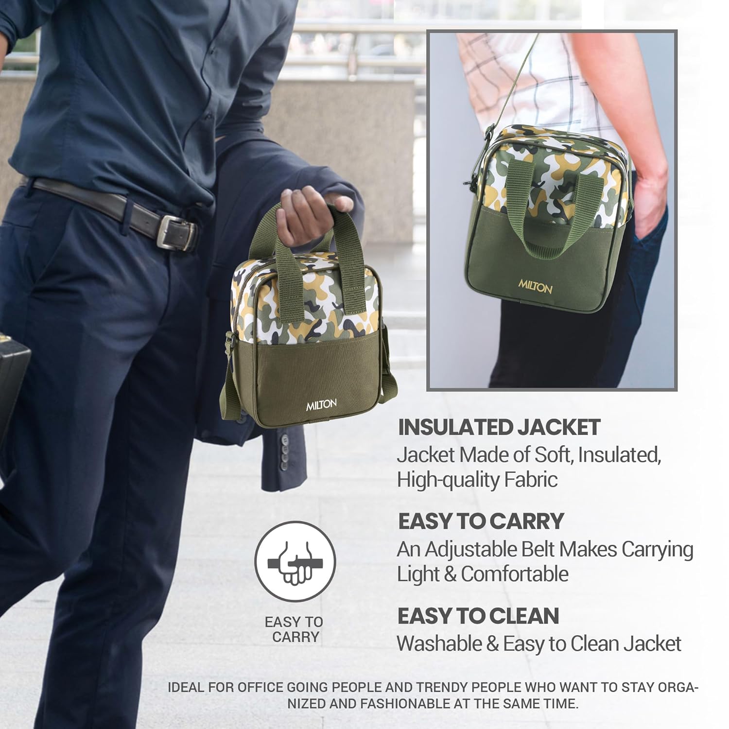 Milton Camo Feast Stainless Steel Lunch Box Features