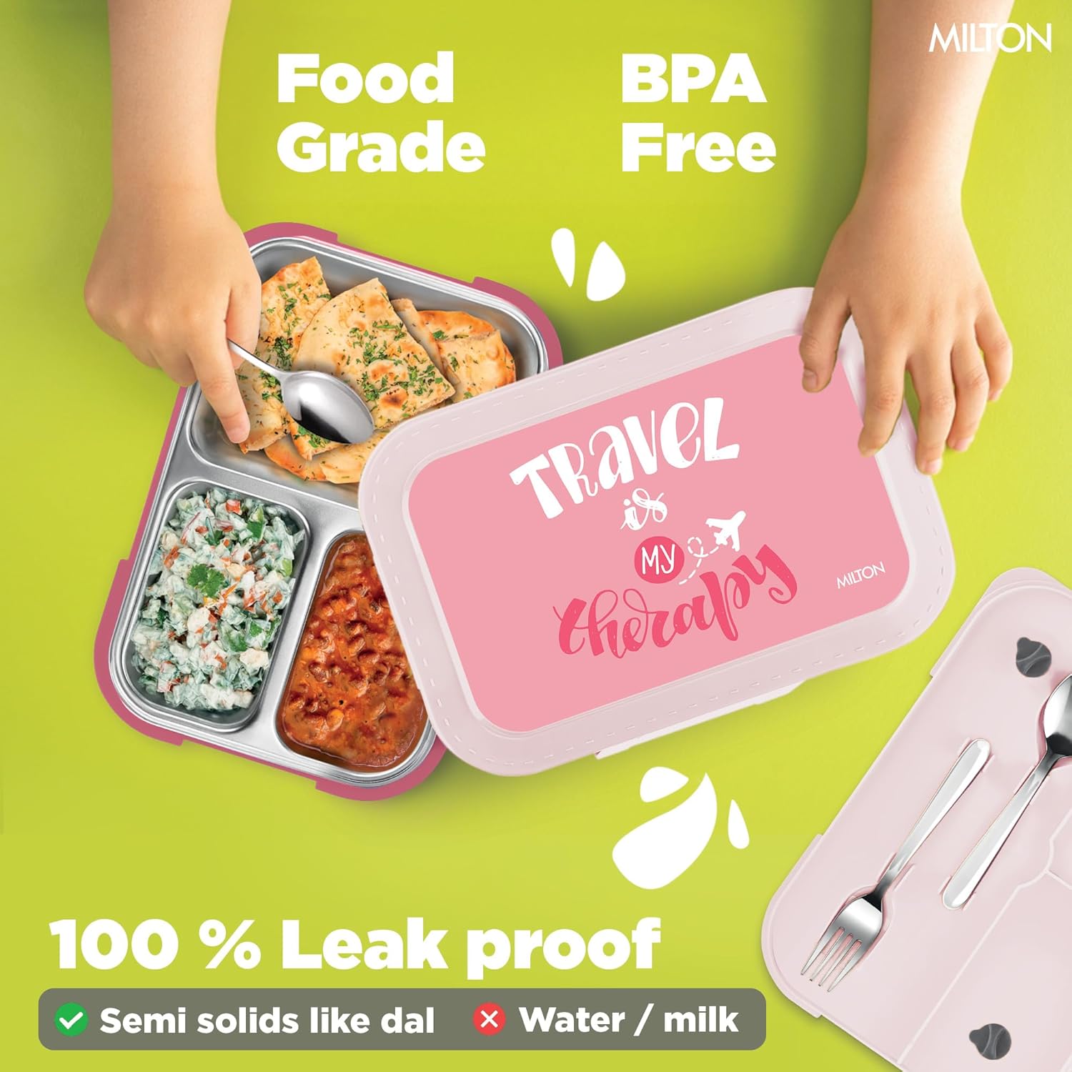 Bravo 3 Steel Thermoware Lunchbox (Milton)