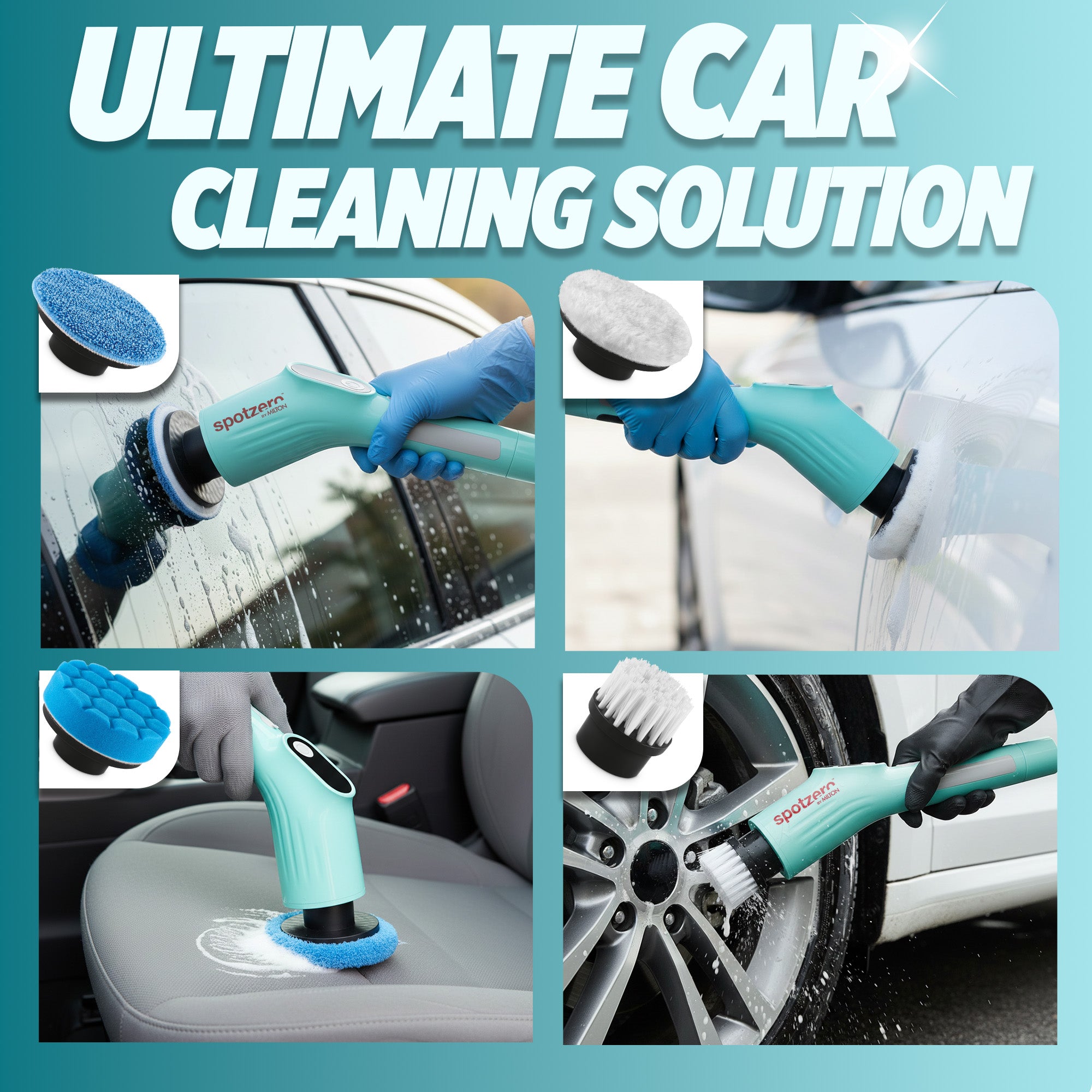 8-In-1 Electric Cleaning Brush Scrubber (Spotzero by Milton)