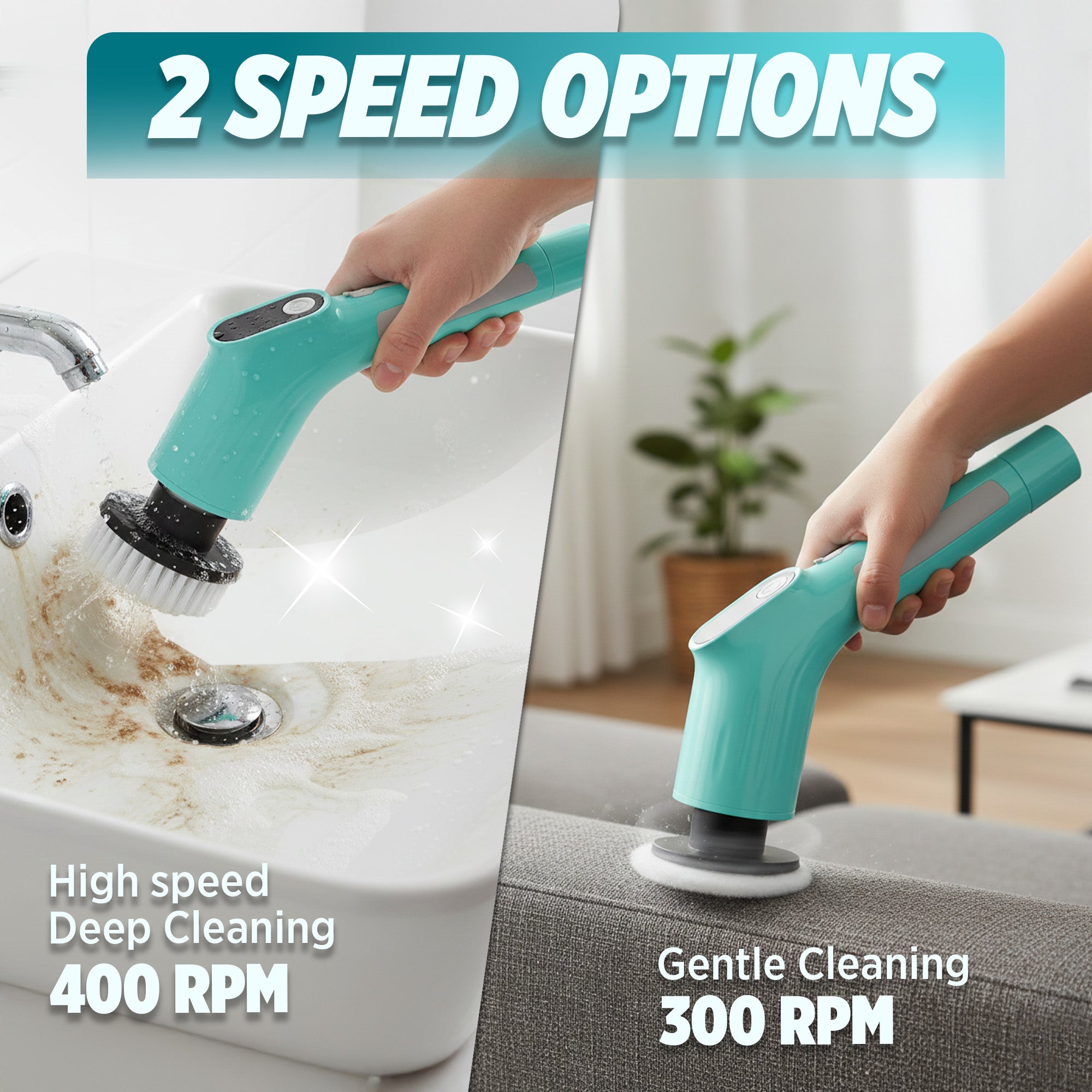 8-In-1 Electric Cleaning Brush Scrubber (Spotzero by Milton)