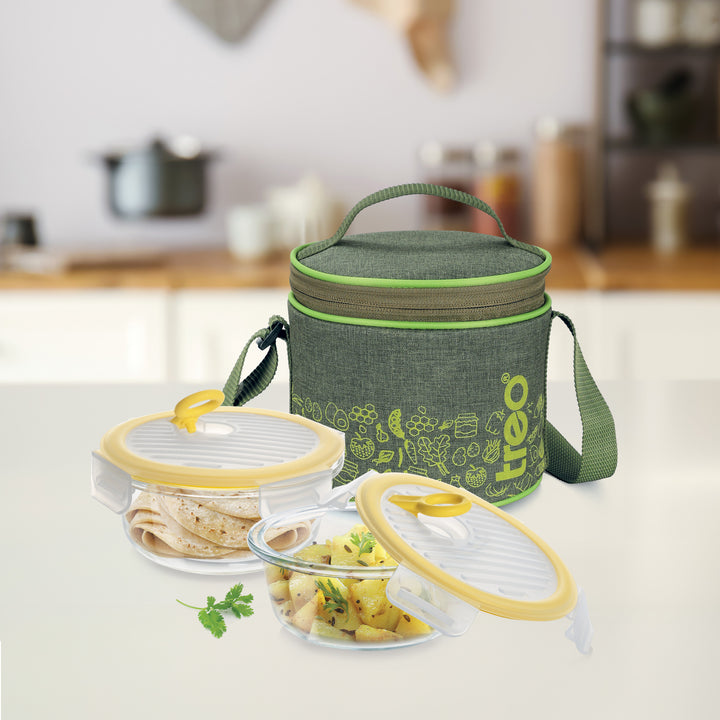All Fresh Borosilicate Glass Tiffin (Treo by Milton)