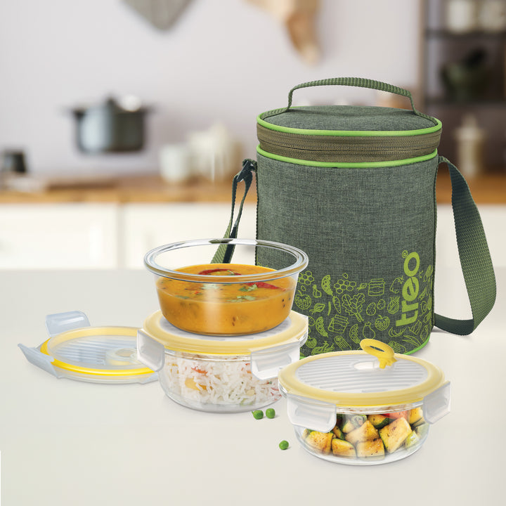 All Fresh Borosilicate Glass Tiffin (Treo by Milton)