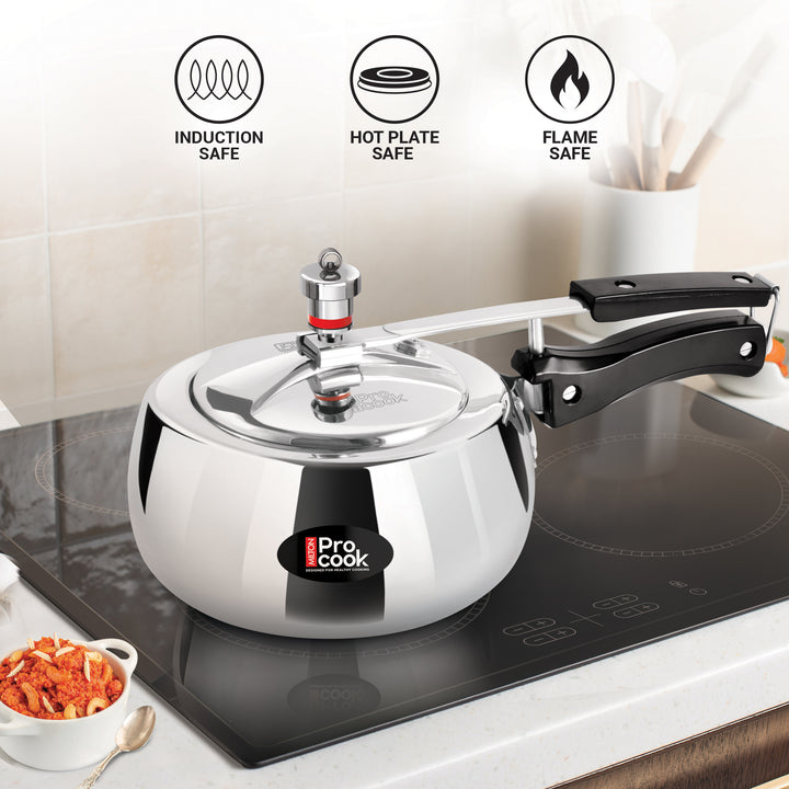 Pressure Cooker Inner Lid Curve Aluminium Induction Features