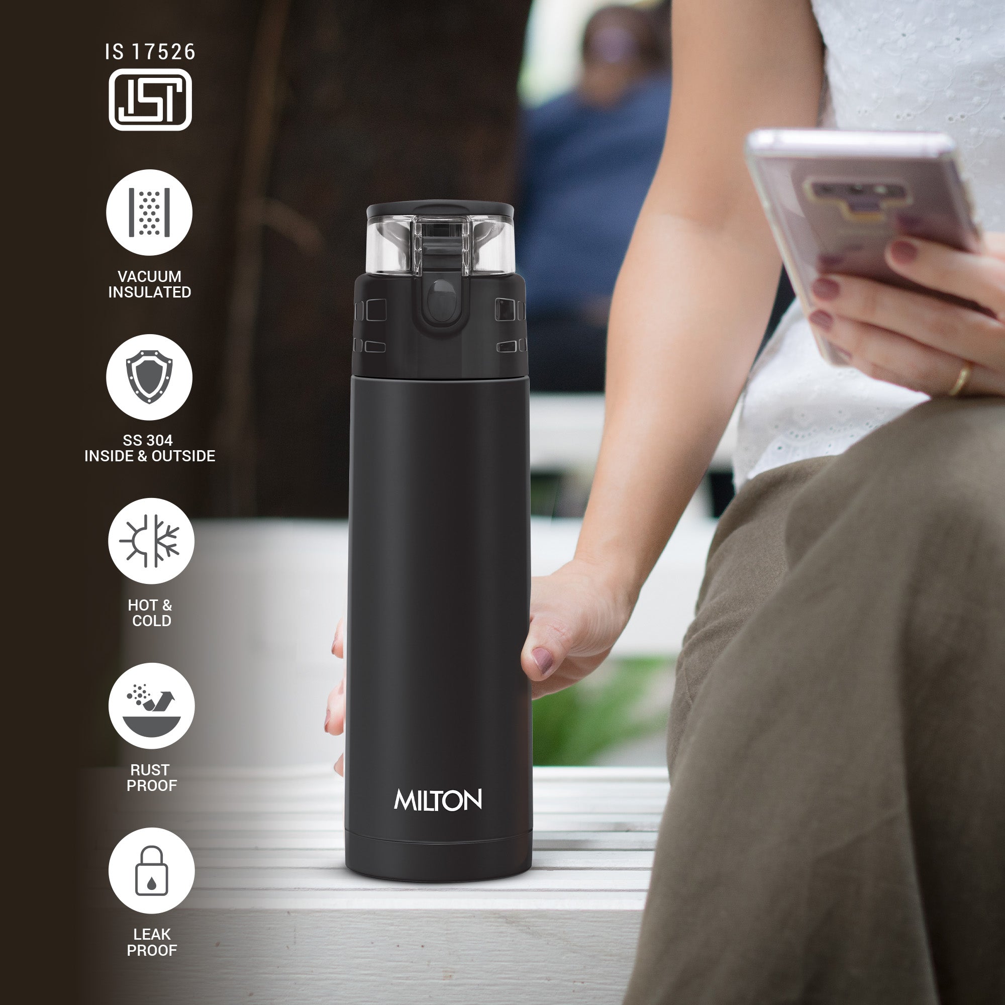 Atlantis Thermosteel Water Bottle (Milton)