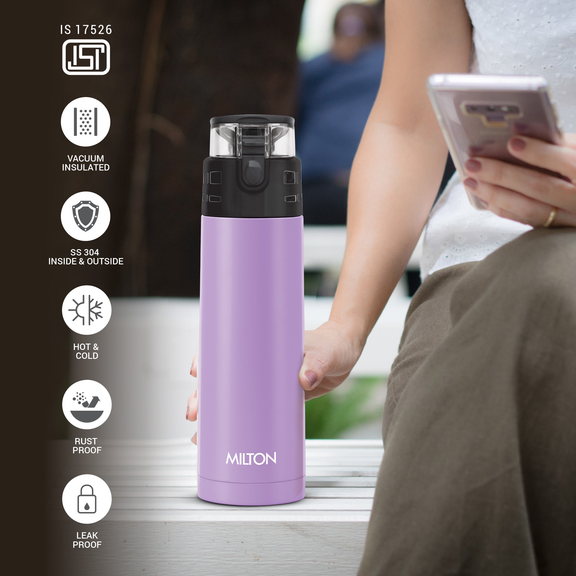 Atlantis Thermosteel Water Bottle (Milton)