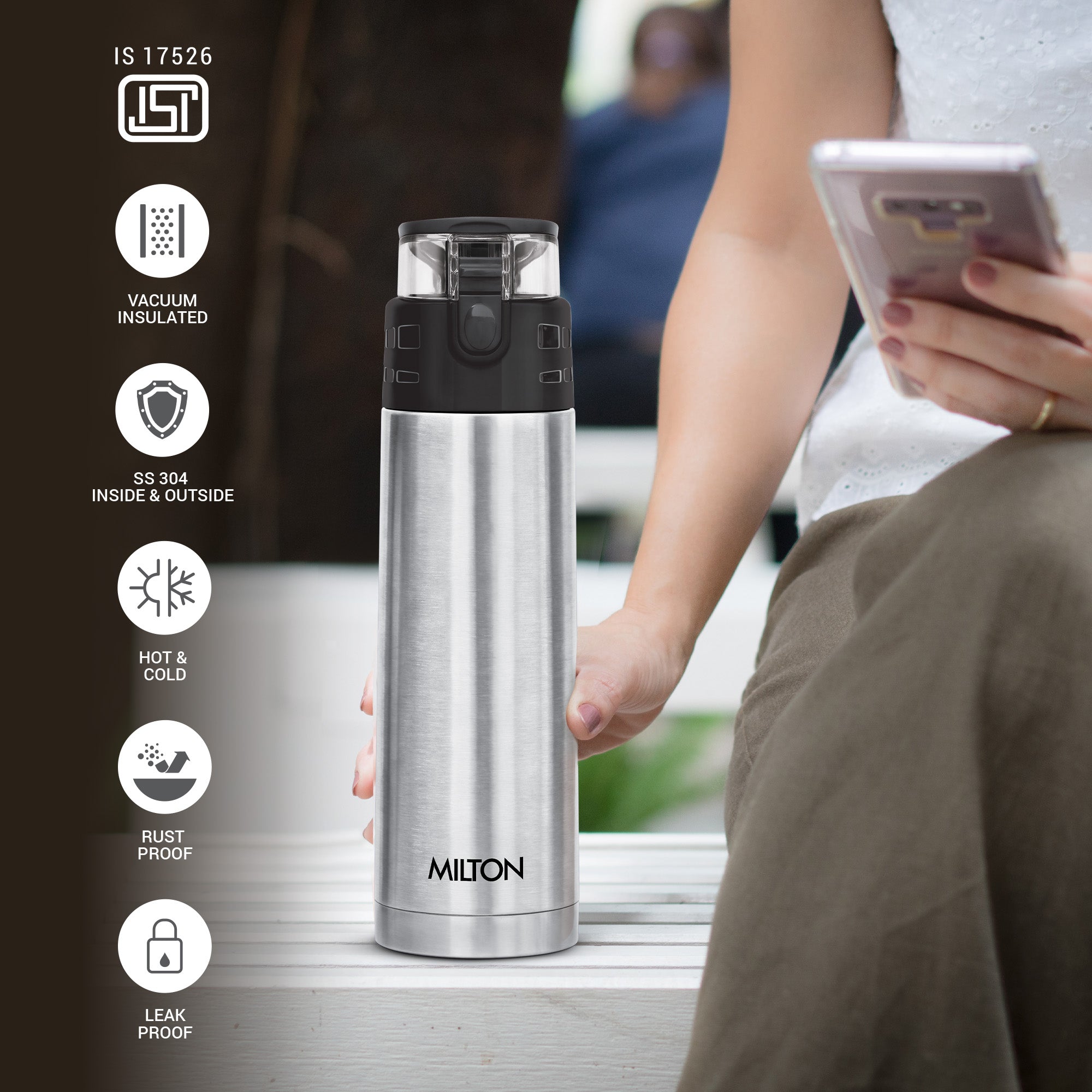 Atlantis Thermosteel Water Bottle (Milton)