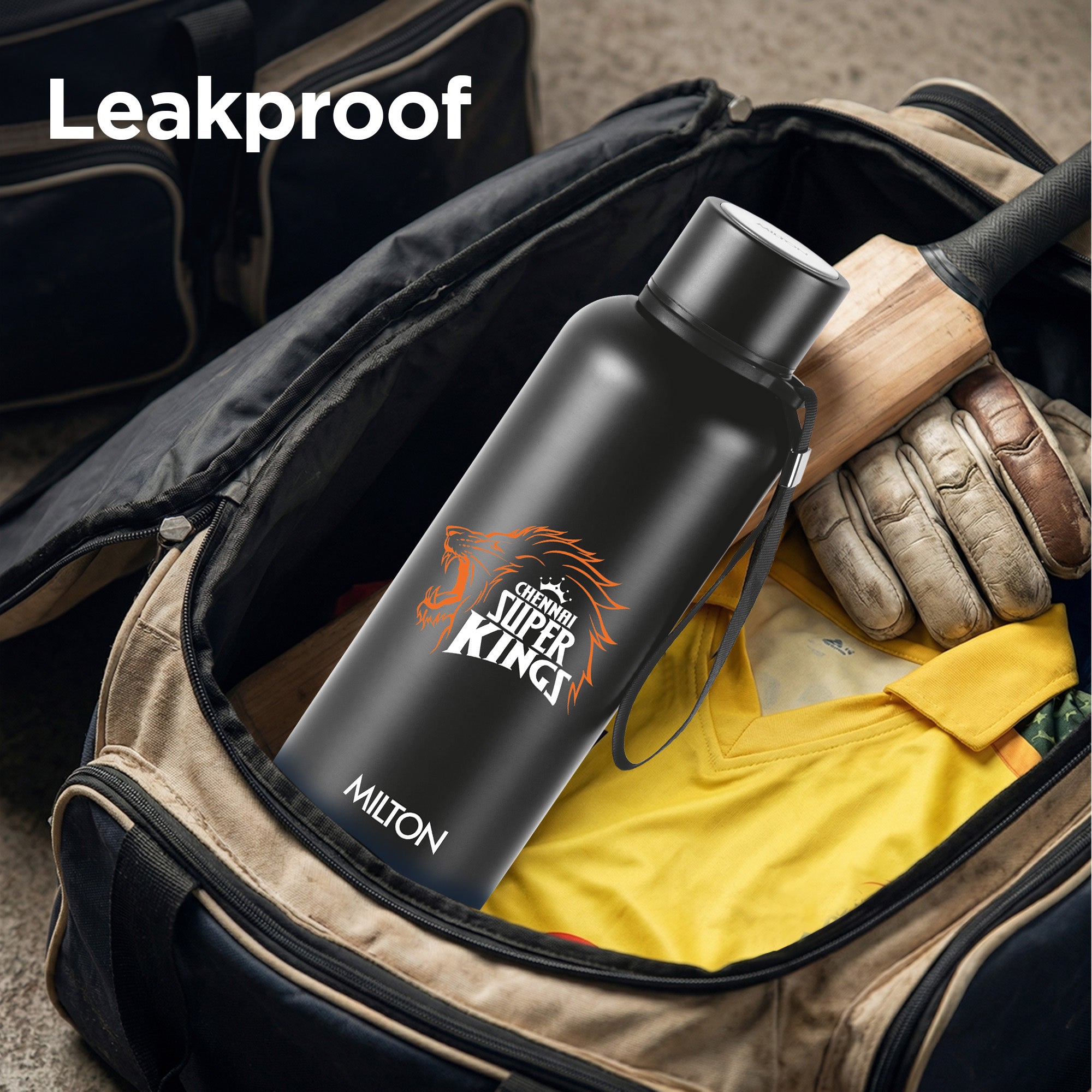 Sports Aura UV Printing Thermosteel Bottle - Chennai Super Kings (CSK) - Milton