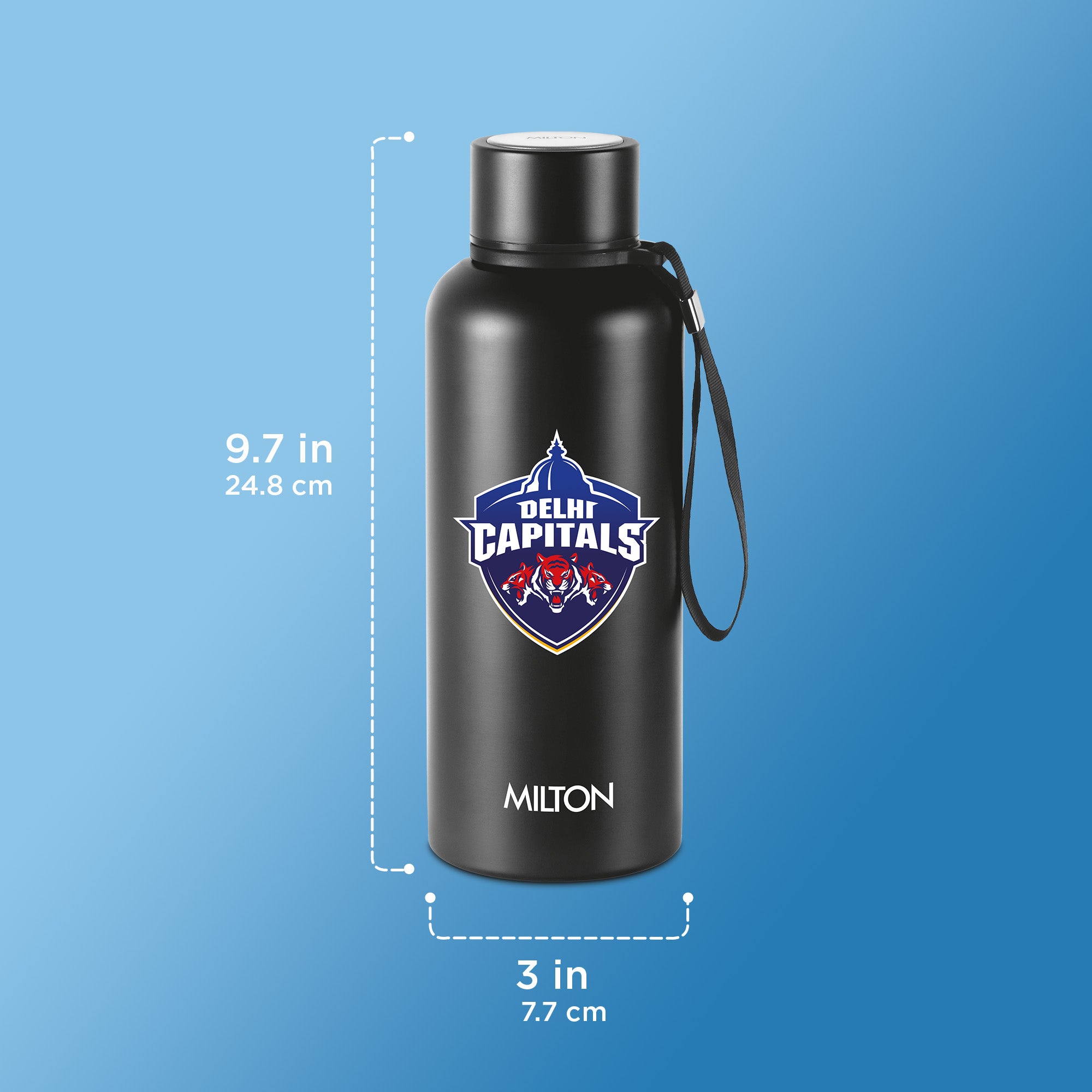 Sports Aura UV Printing Thermosteel Bottle - Delhi Capitals (DC) - Milton