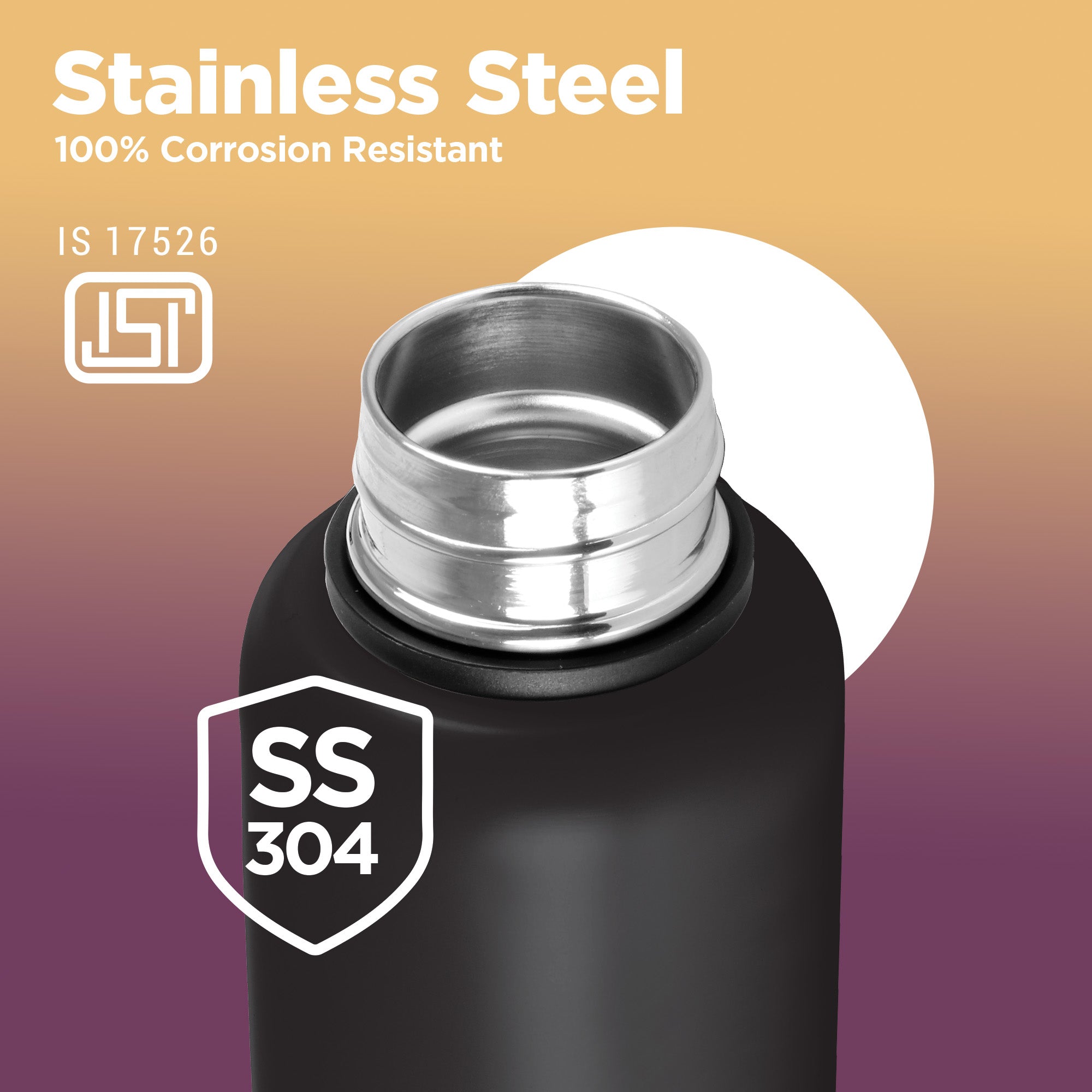 Sports Aura UV Printing Thermosteel Bottle - Kolkata Knight Riders (KKR) - Milton
