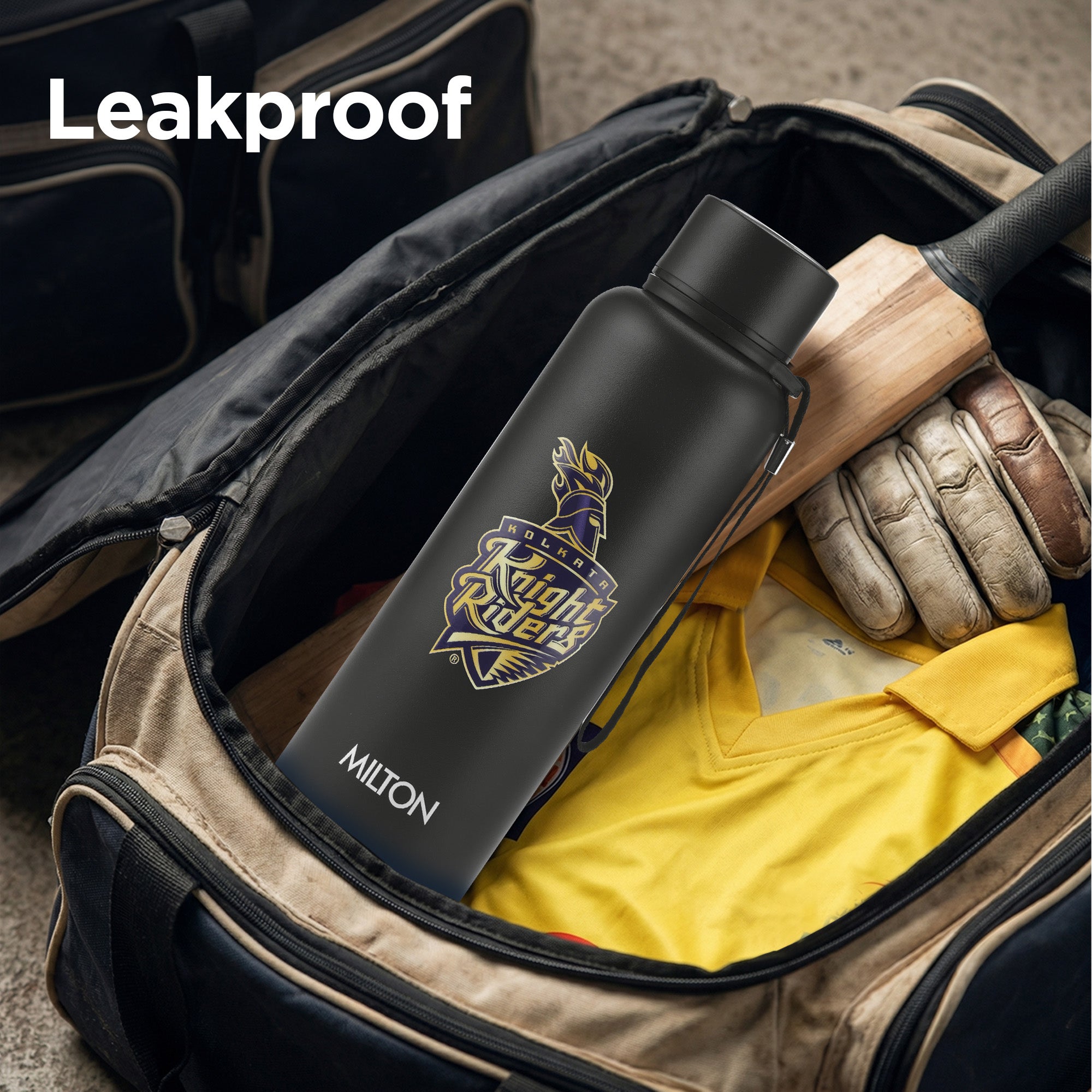 Sports Aura UV Printing Thermosteel Bottle - Kolkata Knight Riders (KKR) - Milton