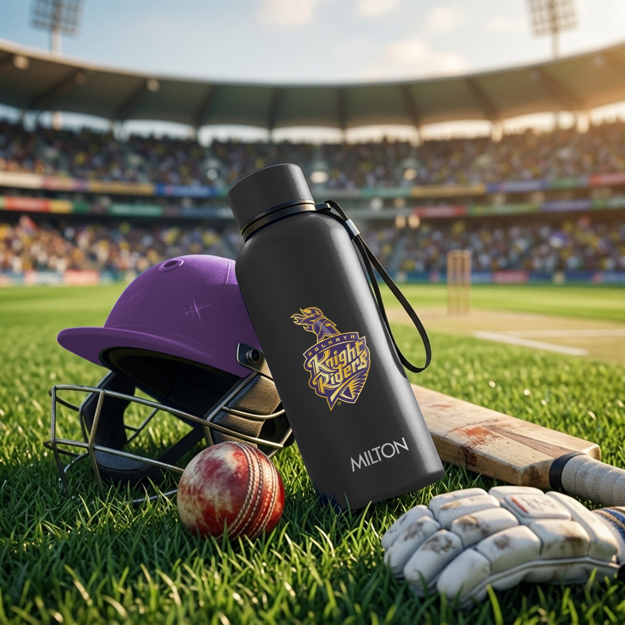 Sports Aura UV Printing Thermosteel Bottle - Kolkata Knight Riders (KKR) - Milton