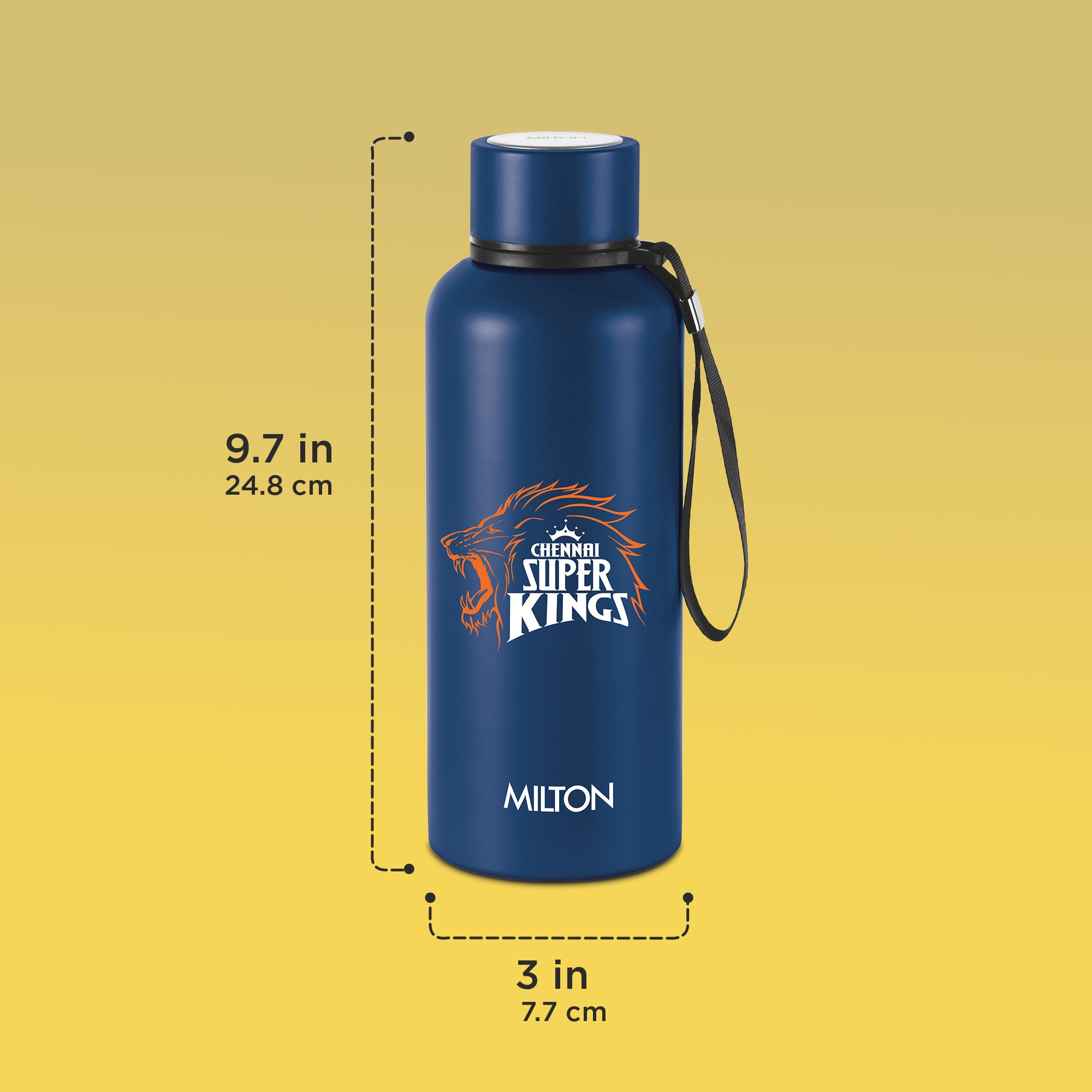 Sports Aura UV Printing Thermosteel Bottle - Chennai Super Kings (CSK) - Milton
