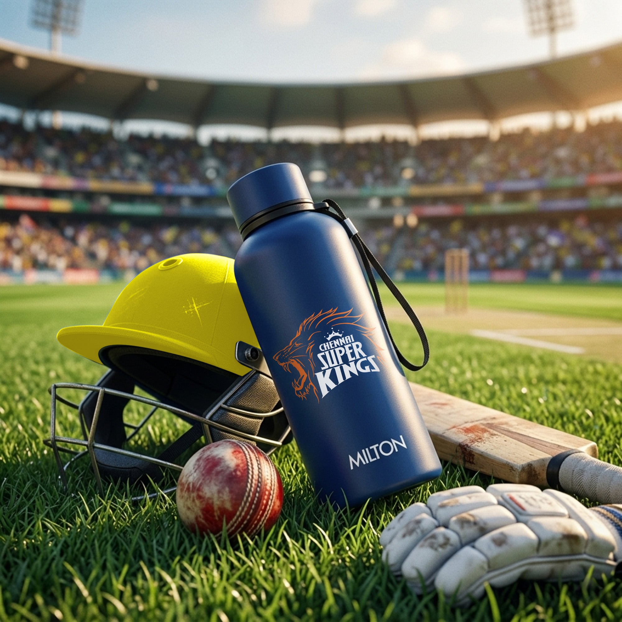 Sports Aura UV Printing Thermosteel Bottle - Chennai Super Kings (CSK) - Milton