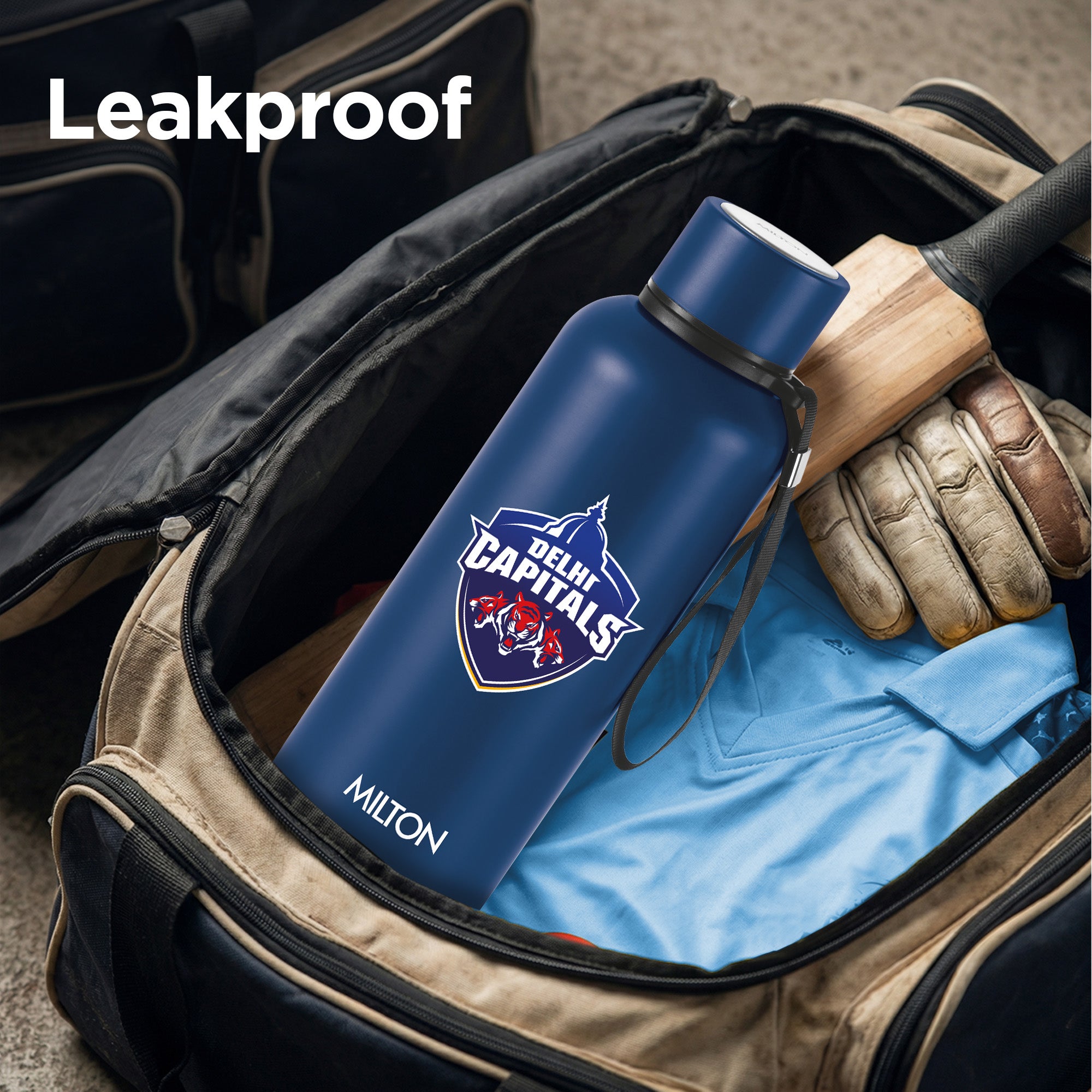 Sports Aura UV Printing Thermosteel Bottle - Delhi Capitals (DC) - Milton