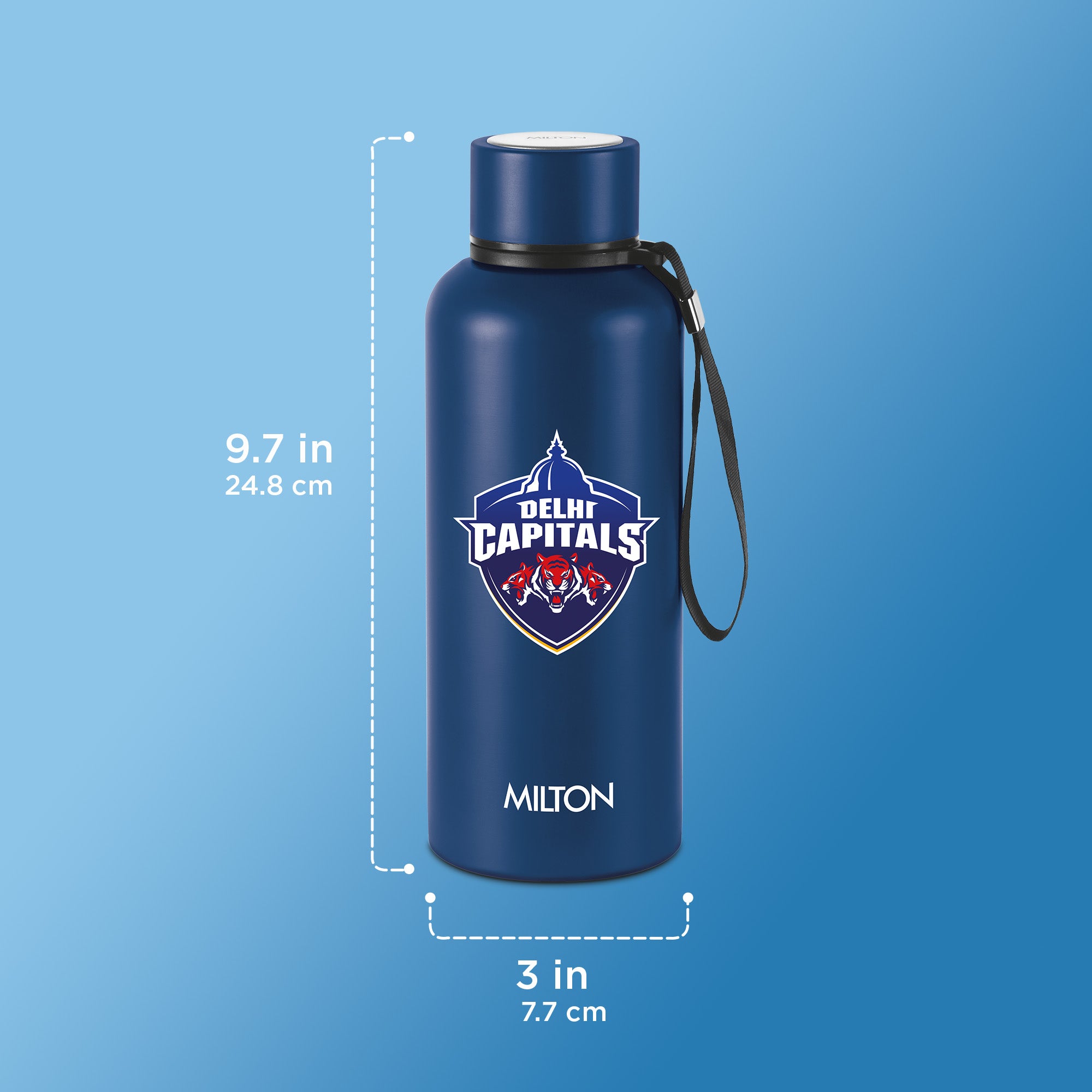 Sports Aura UV Printing Thermosteel Bottle - Delhi Capitals (DC) - Milton