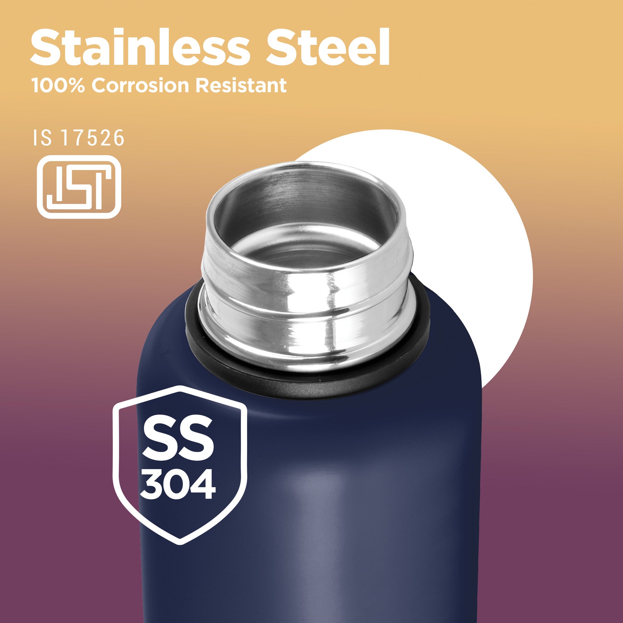 Sports Aura UV Printing Thermosteel Bottle - Kolkata Knight Riders (KKR) - Milton