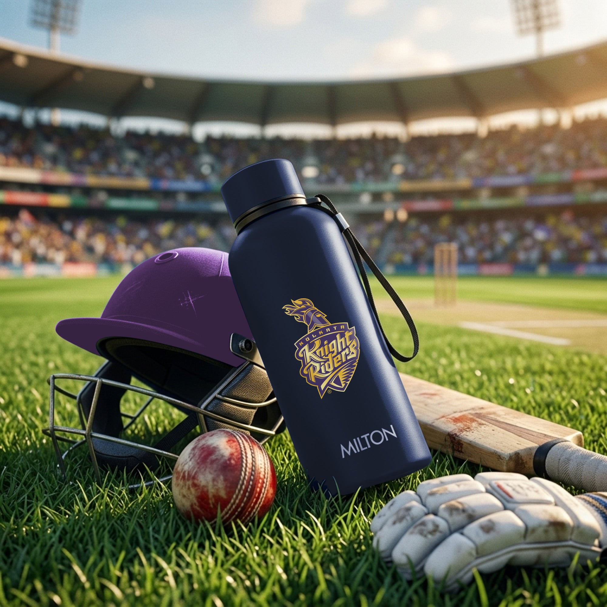 Sports Aura UV Printing Thermosteel Bottle - Kolkata Knight Riders (KKR) - Milton