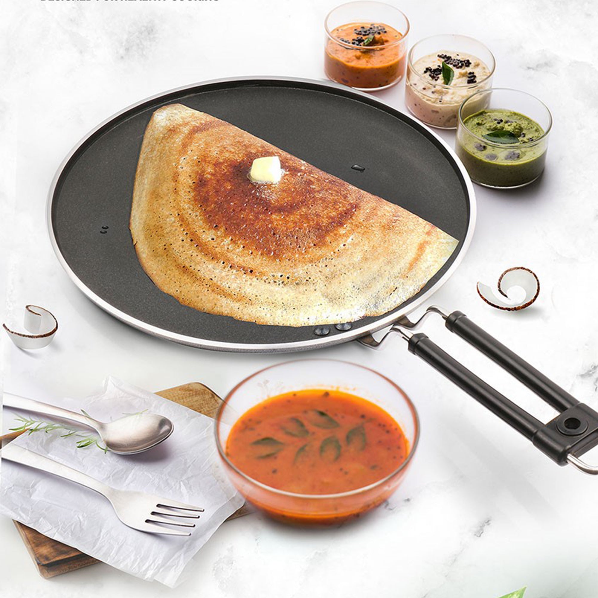 Flat Dosa Tawa Blackpearl (Milton Procook)