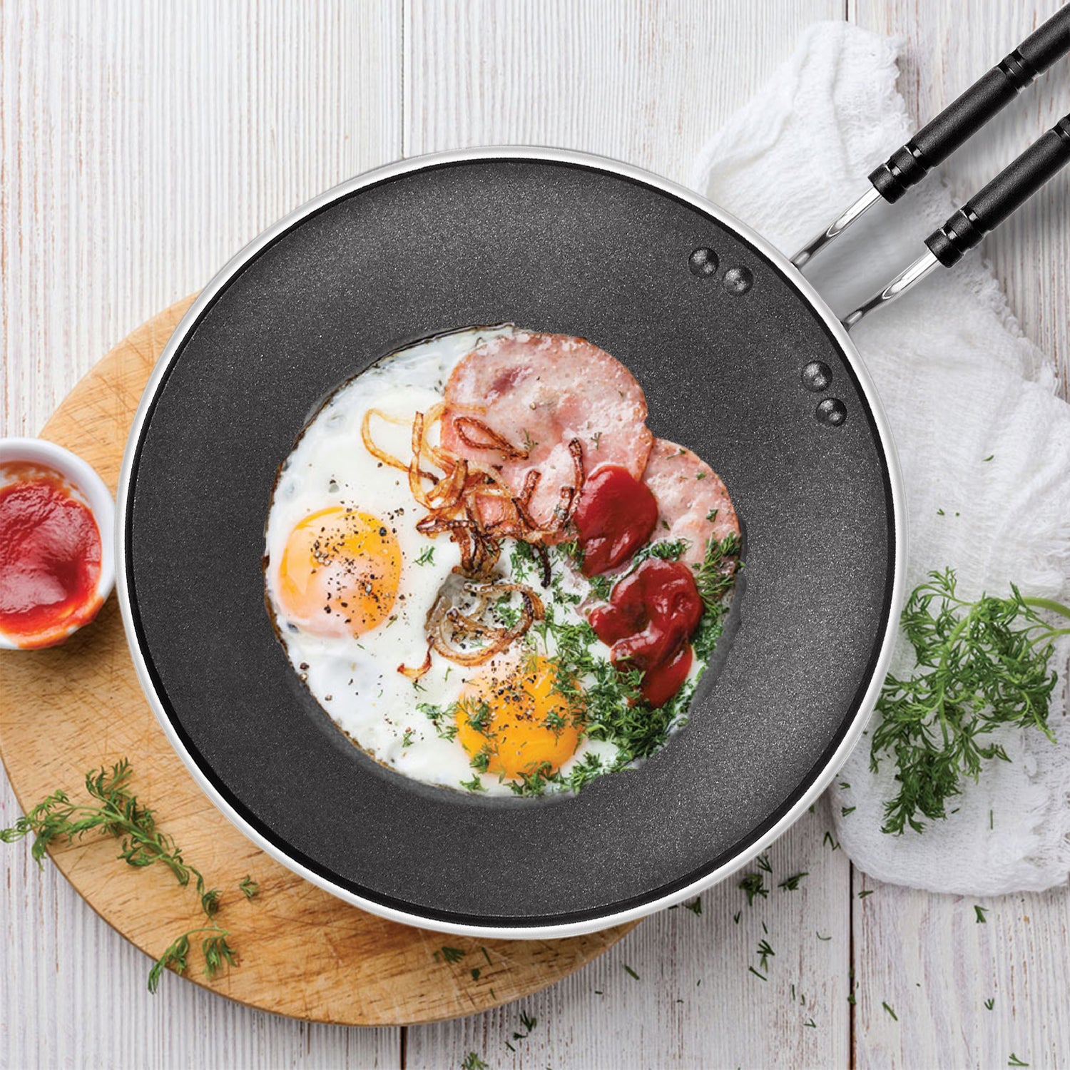 Milton ProCook Flat Dosa Tawa Blackpearl